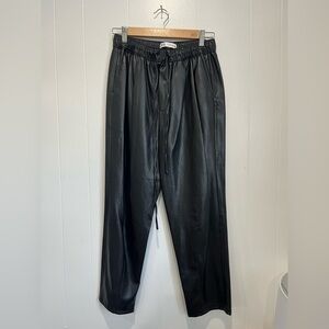 Zara Black Faux Leather Pants